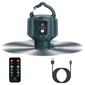 Portable Camping Ceiling LED Fan 10400mAh USB Battery Powered Hanging Tent Lantern Fan Power Bank With 3 Fan Speed 3 Light Brightness Smart Timer Remo