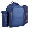 VEVOR Beach Picnic Backpack Bag for 2 Person with Cooler Compartment Navy Blue