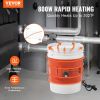 VEVOR 5 Gallon Metal Drum Heater 800 Watt 7.75 inch Width86-302°F Adjustable