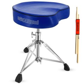 5Core Drum Throne Padded Guitar Stool Saddle Drummer Seat for Adults & Kids (SKU: DS CH BLU SDL HD)