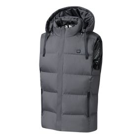 Heated VEST (Color: GREY, size: medium)