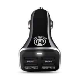 HyperGear Quad USB 6.8A Car Charger (Color: Black)