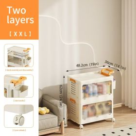 Children's Folding Storage Cabinet (Option: 2layer)