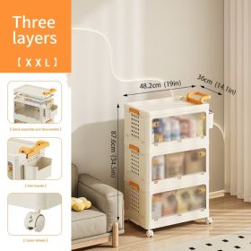 Children's Folding Storage Cabinet (Option: 3layer)